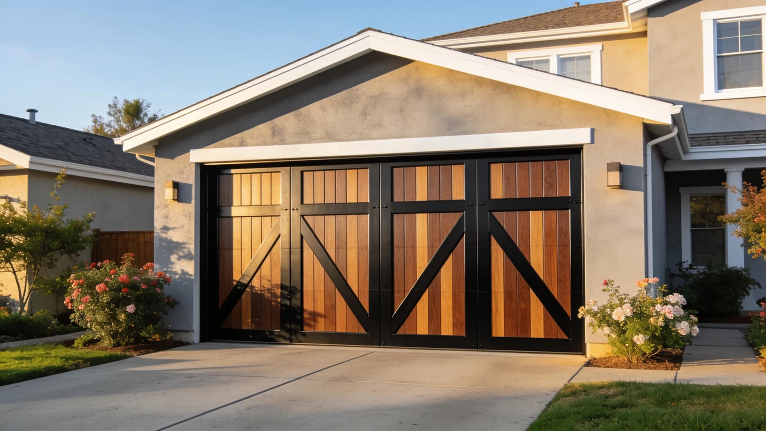 03fbeeb7-04d6-41ea-9874-c8587e9bdb8f.webp Modern garage door installation in Mission Viejo highlighting various materials for enhanced home aesthetics