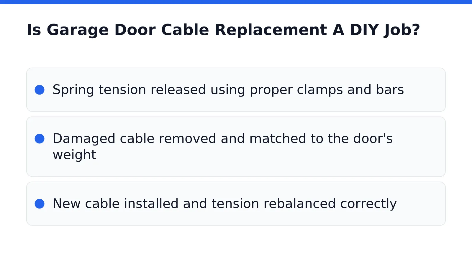 Is Garage Door Cable Replacement A DIY Job