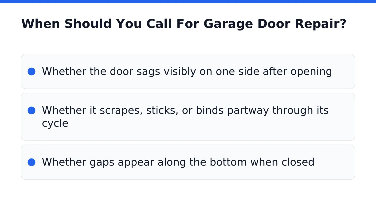 When Should You Call For Garage Door Repair